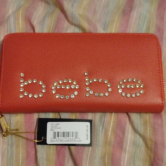 bebe Handbags - NWT bebe wallet with crystal rhinestones